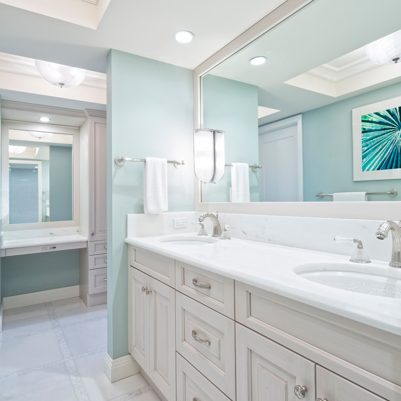 freshly painted bathroom