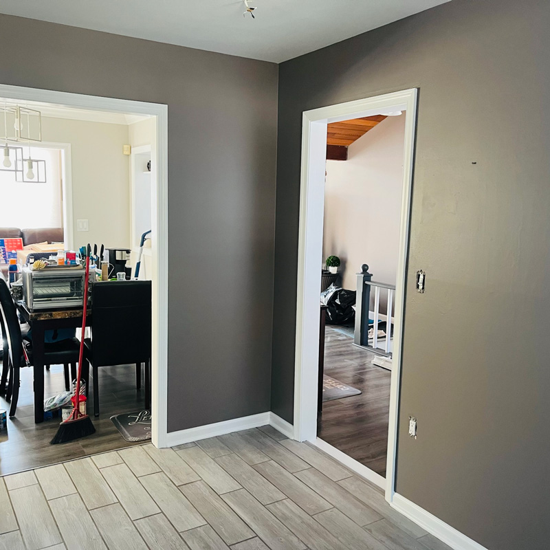freshly painted kitchen