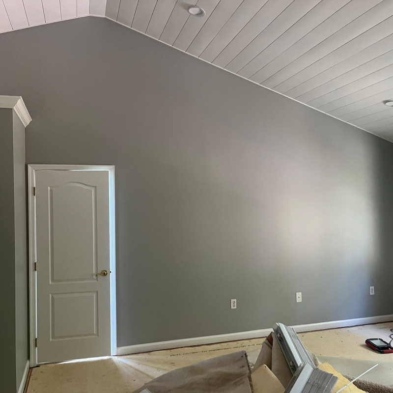 freshly painted wall